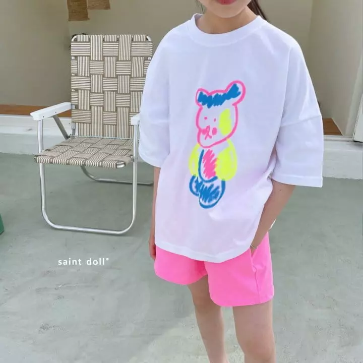 Saint Doll - Korean Children Fashion - #minifashionista - Neon Bear Tee with Mom - 3