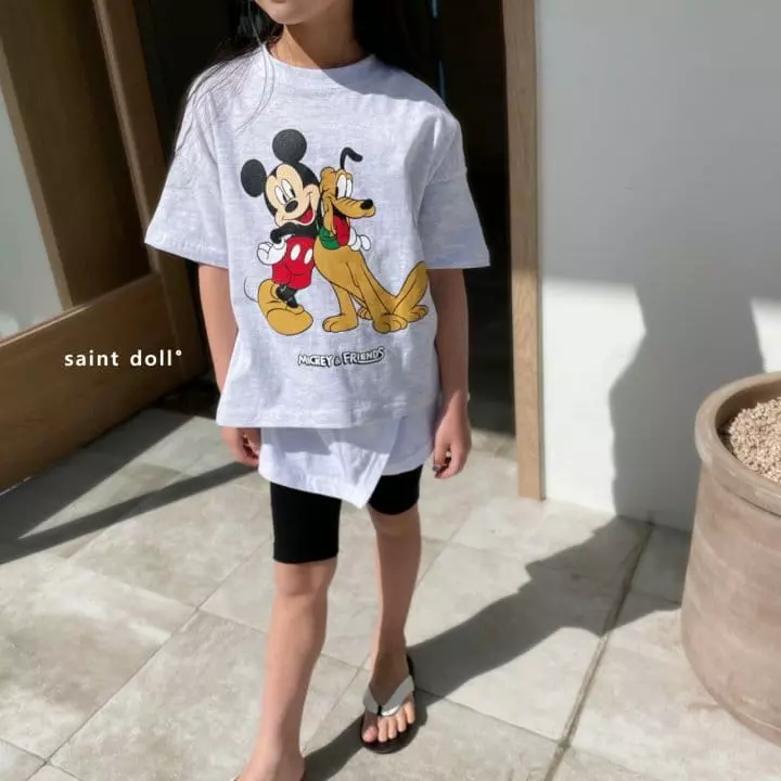 Saint Doll - Korean Children Fashion - #minifashionista - Mickey And Goophy Tee - 2