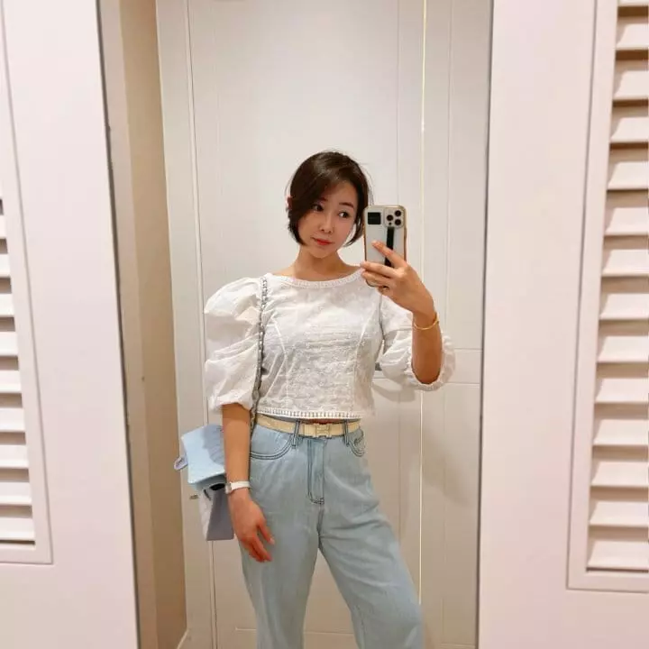 Saint Doll - Korean Children Fashion - #minifashionista - Crop Lace Blouse witu Mom - 12