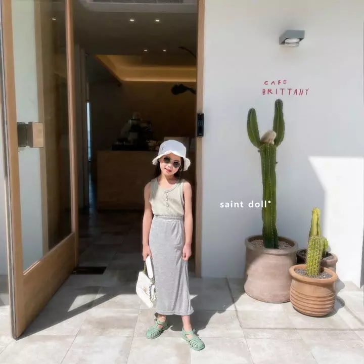 Saint Doll - Korean Children Fashion - #stylishchildhood - Slit Long Skirt Mom - 5