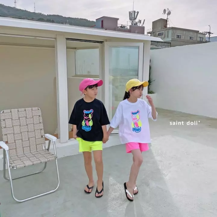 Saint Doll - Korean Children Fashion - #todddlerfashion - Neon Shorts with Mom - 9