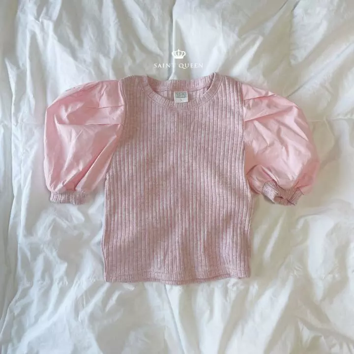Saint Queen - Korean Children Fashion - #childofig - Puff Sleeves Tee - 2