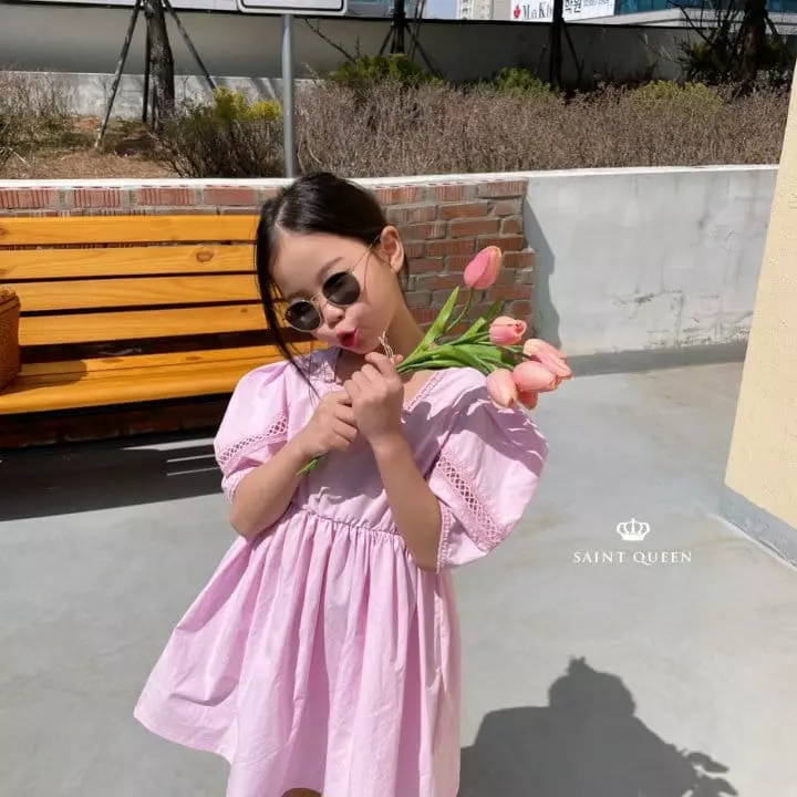 Saint Queen - Korean Children Fashion - #childofig - Lace Streming One-piece - 11