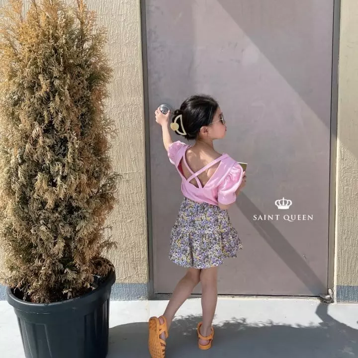 Saint Queen - Korean Children Fashion - #childrensboutique - Flower Skirt Pants - 8