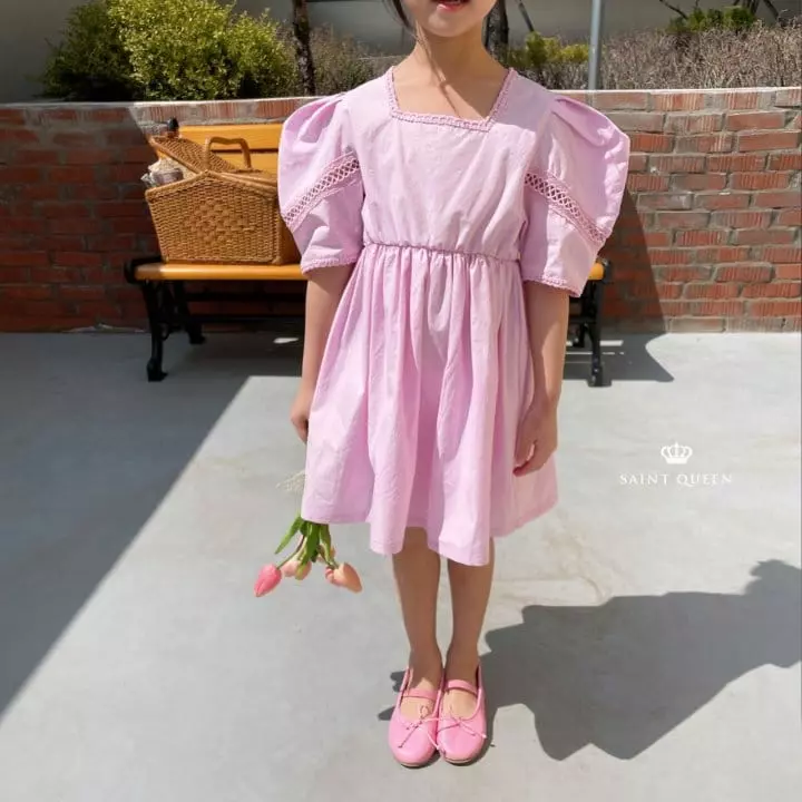 Saint Queen - Korean Children Fashion - #childrensboutique - Lace Streming One-piece - 12