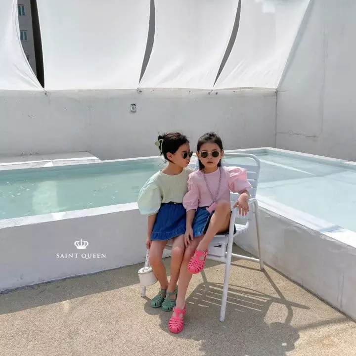 Saint Queen - Korean Children Fashion - #discoveringself - Puff Sleeves Tee - 5