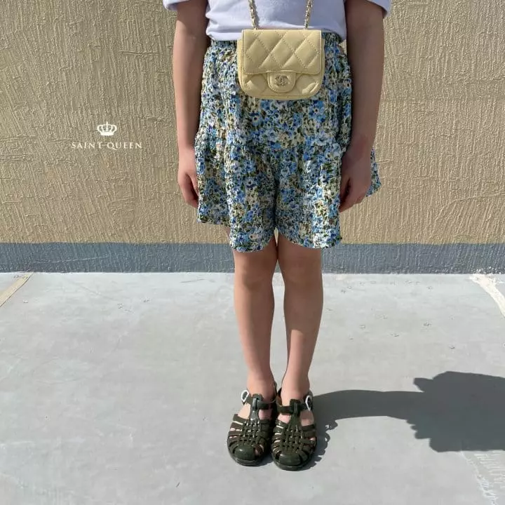 Saint Queen - Korean Children Fashion - #fashionkids - Flower Skirt Pants - 11