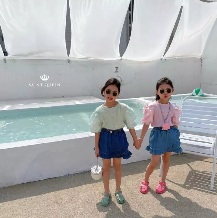 Saint Queen - Korean Children Fashion - #fashionkids - Puff Sleeves Tee - 6