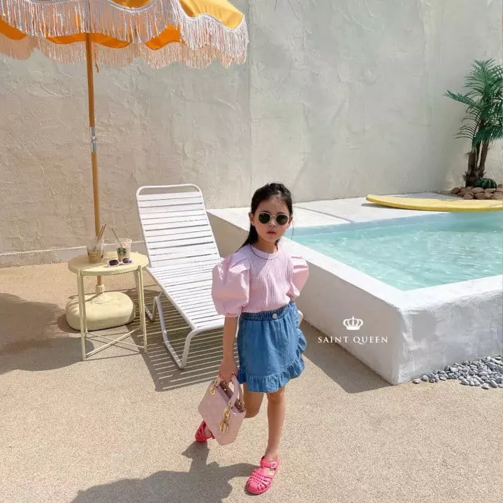 Saint Queen - Korean Children Fashion - #littlefashionista - Puff Sleeves Tee - 11