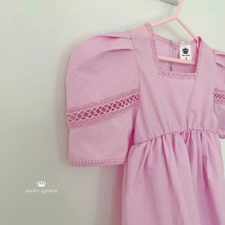Saint Queen - Korean Children Fashion - #magicofchildhood - Lace Streming One-piece - 5