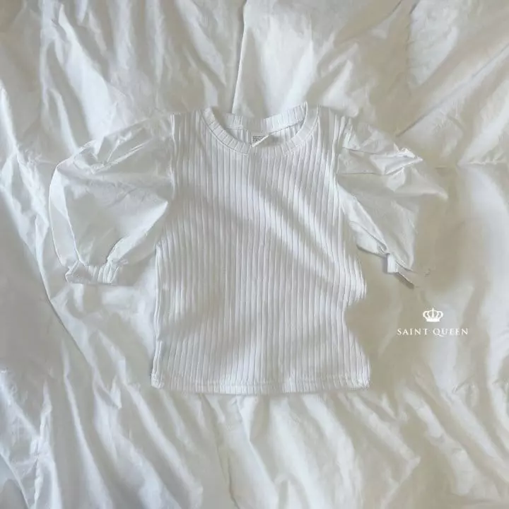 Saint Queen - Korean Children Fashion - #stylishchildhood - Puff Sleeves Tee