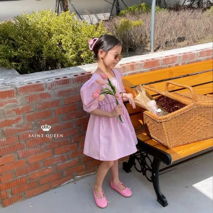 Saint Queen - Korean Children Fashion - #stylishchildhood - Lace Streming One-piece - 10
