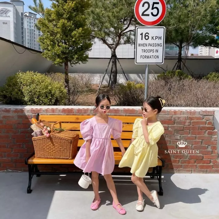 Saint Queen - Korean Children Fashion - #todddlerfashion - Lace Streming One-piece - 8
