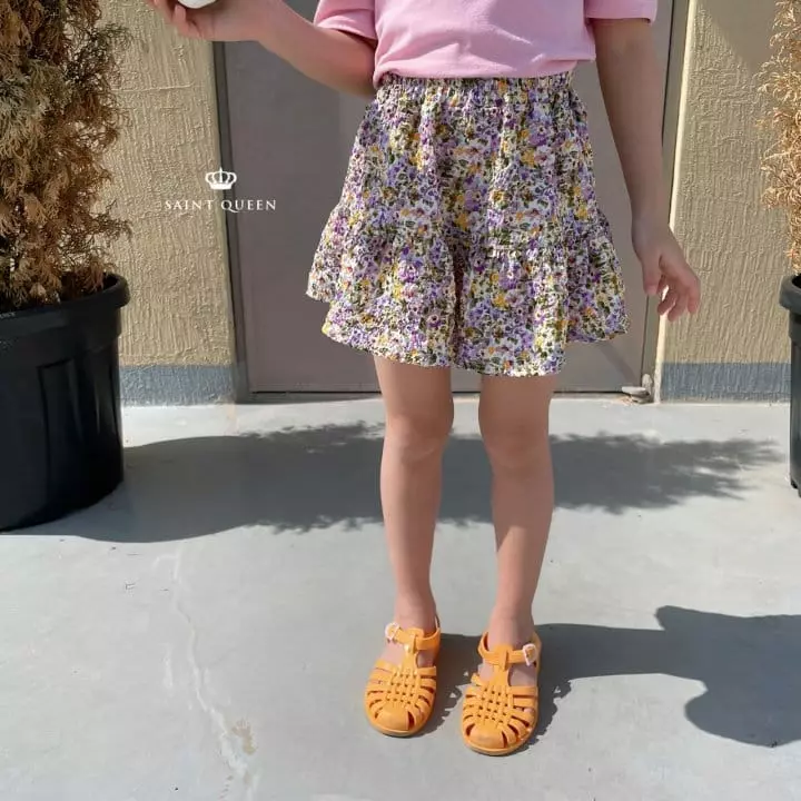 Saint Queen - Korean Children Fashion - #toddlerclothing - Flower Skirt Pants - 5