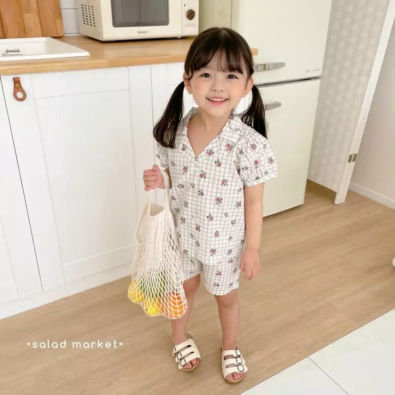 Salad Market - Korean Children Fashion - #childofig - Raspberry Top Bottom Set - 5
