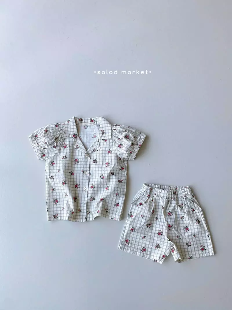 Salad Market - Korean Children Fashion - #childrensboutique - Raspberry Top Bottom Set - 6