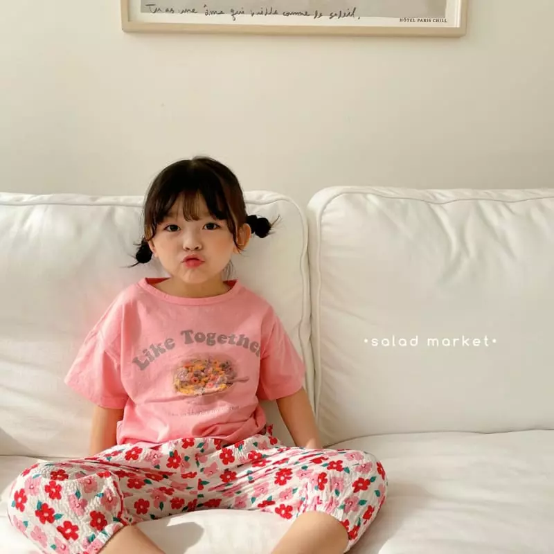 Salad Market - Korean Children Fashion - #childrensboutique - Flower Pants - 10