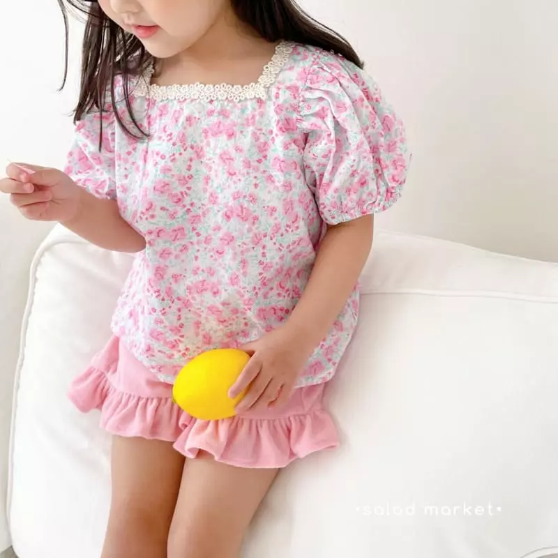 Salad Market - Korean Children Fashion - #kidsshorts - Blossom Blouse - 6