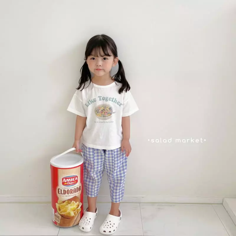 Salad Market - Korean Children Fashion - #littlefashionista - Bobo Check Pants - 6