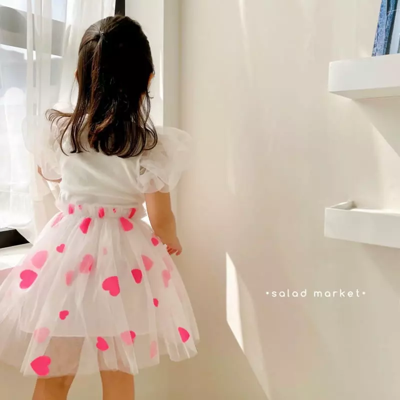Salad Market - Korean Children Fashion - #magicofchildhood - Heart Tutu - 2