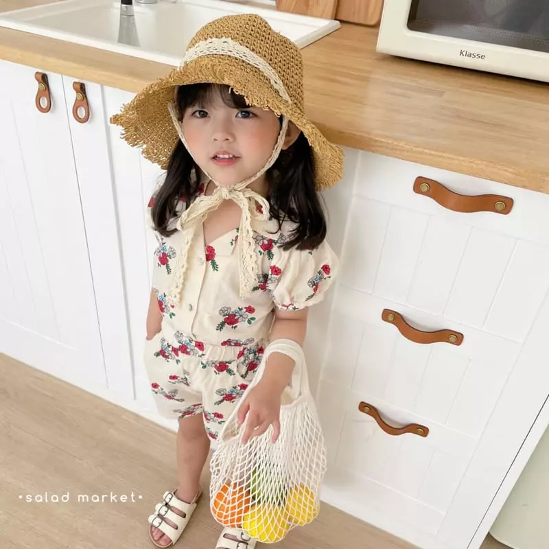 Salad Market - Korean Children Fashion - #prettylittlegirls - Angella Top Bottom Set - 2