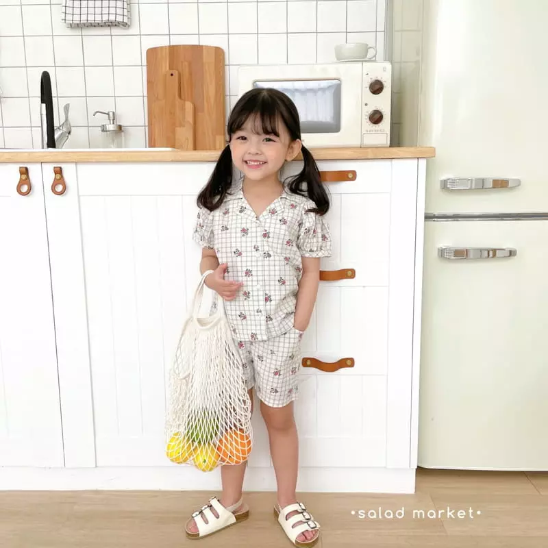 Salad Market - Korean Children Fashion - #toddlerclothing - Raspberry Top Bottom Set - 4