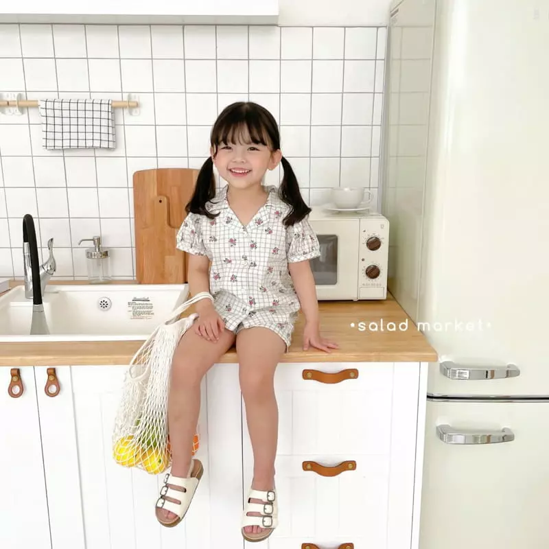 Salad Market - Korean Children Fashion - #toddlerclothing - Raspberry Top Bottom Set - 3