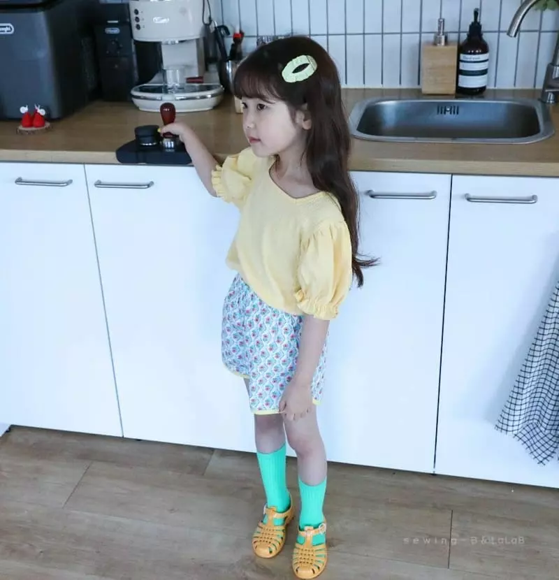 Sewing-B - Korean Children Fashion - #kidsshorts - Square Tee - 3
