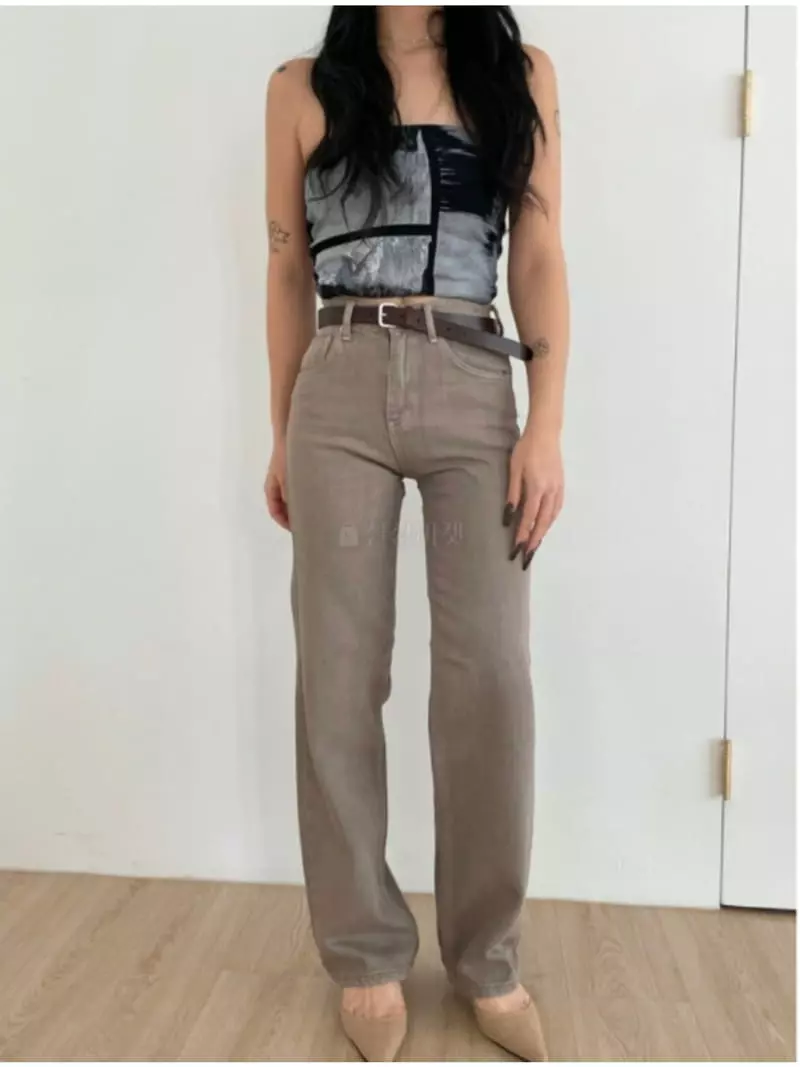 Sllow - Korean Women Fashion - #momslook - Pigment Jeans - 8