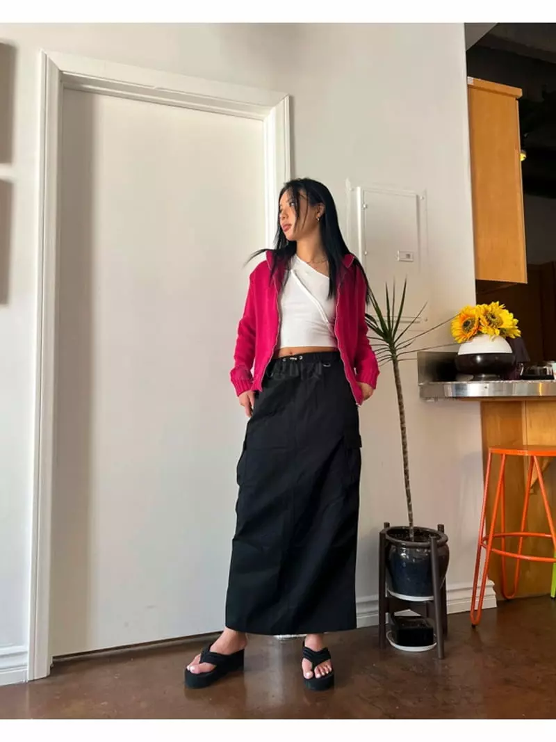 Sllow - Korean Women Fashion - #momslook - Two Way Zip-up Cardigan - 2