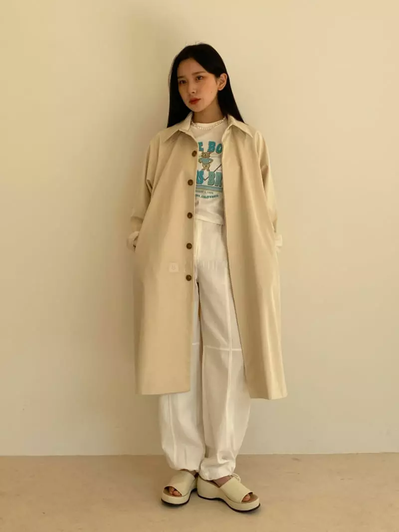 Sllow - Korean Women Fashion - #momslook - Jane Balloon Over Coat - 3