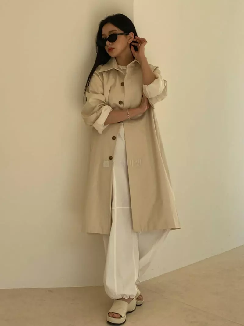 Sllow - Korean Women Fashion - #momslook - Jane Balloon Over Coat - 5