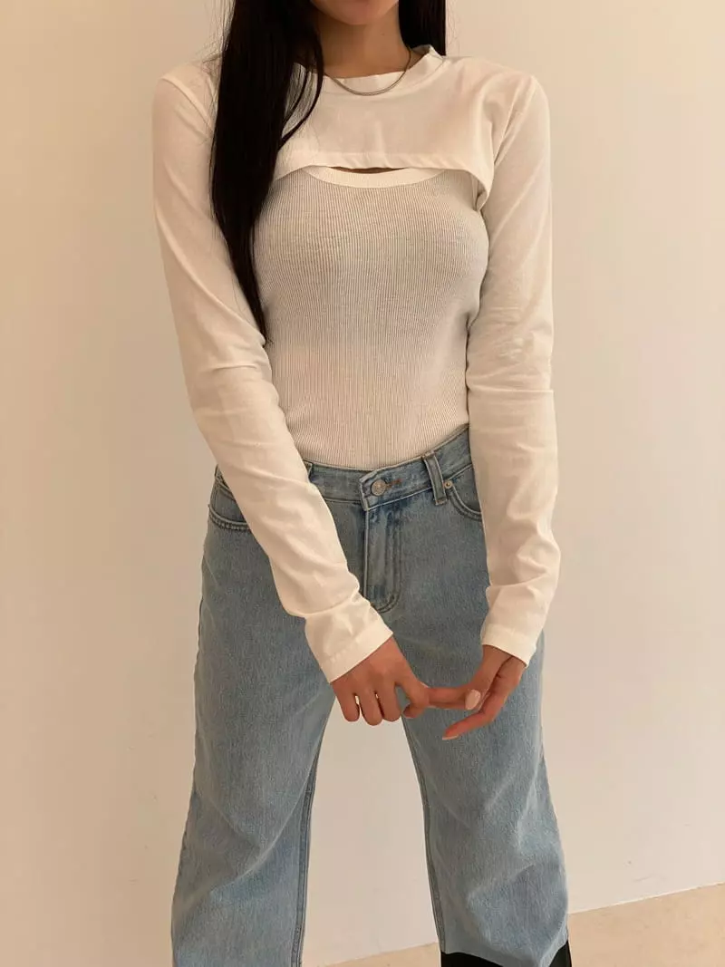 Sllow - Korean Women Fashion - #momslook - Easy Bolero Top - 2