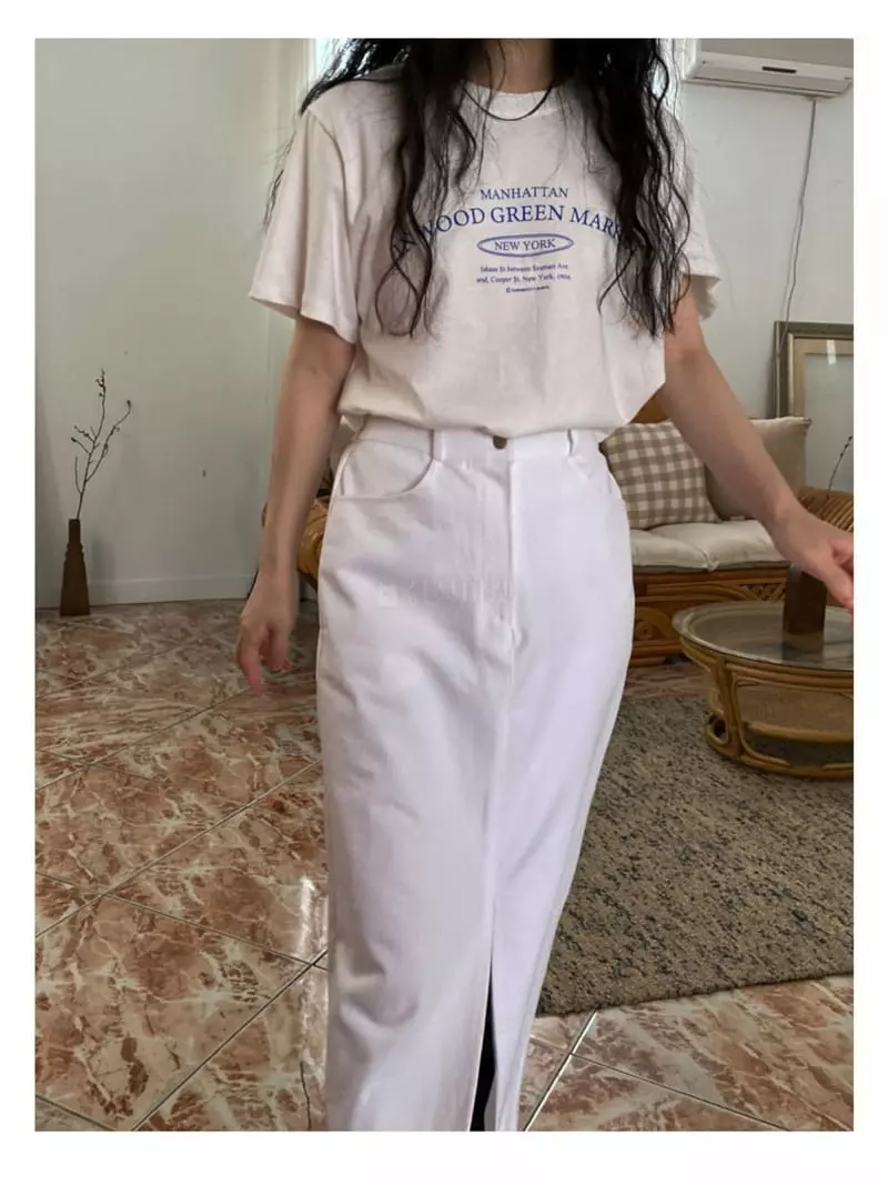 Sllow - Korean Women Fashion - #momslook - Manhatan Green Market Tee - 5