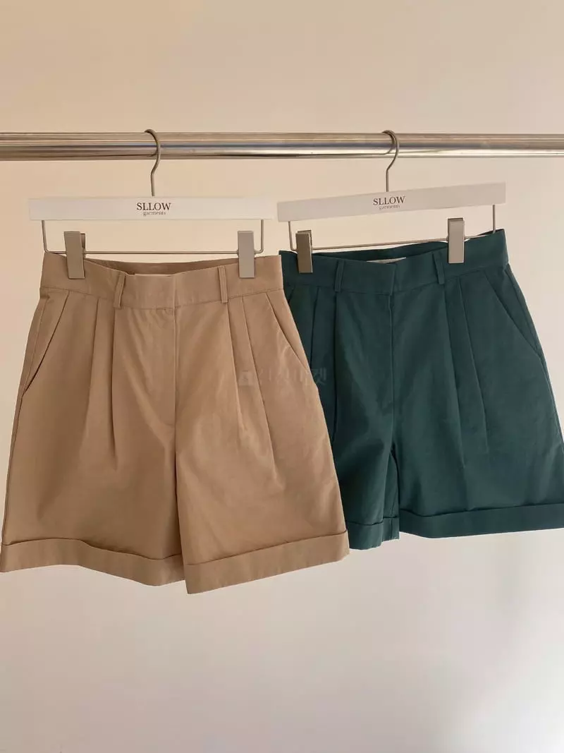 Sllow - Korean Women Fashion - #momslook - Roll-up Shorts