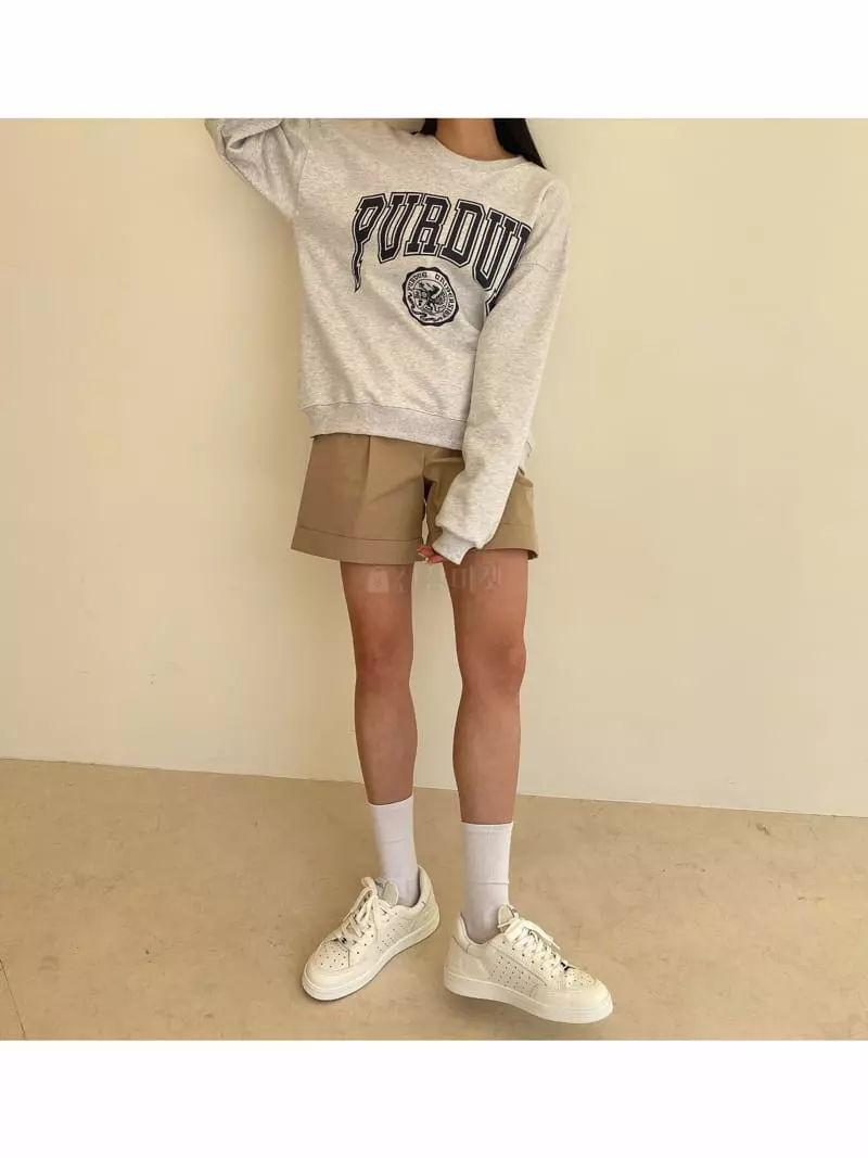 Sllow - Korean Women Fashion - #momslook - Roll-up Shorts - 11