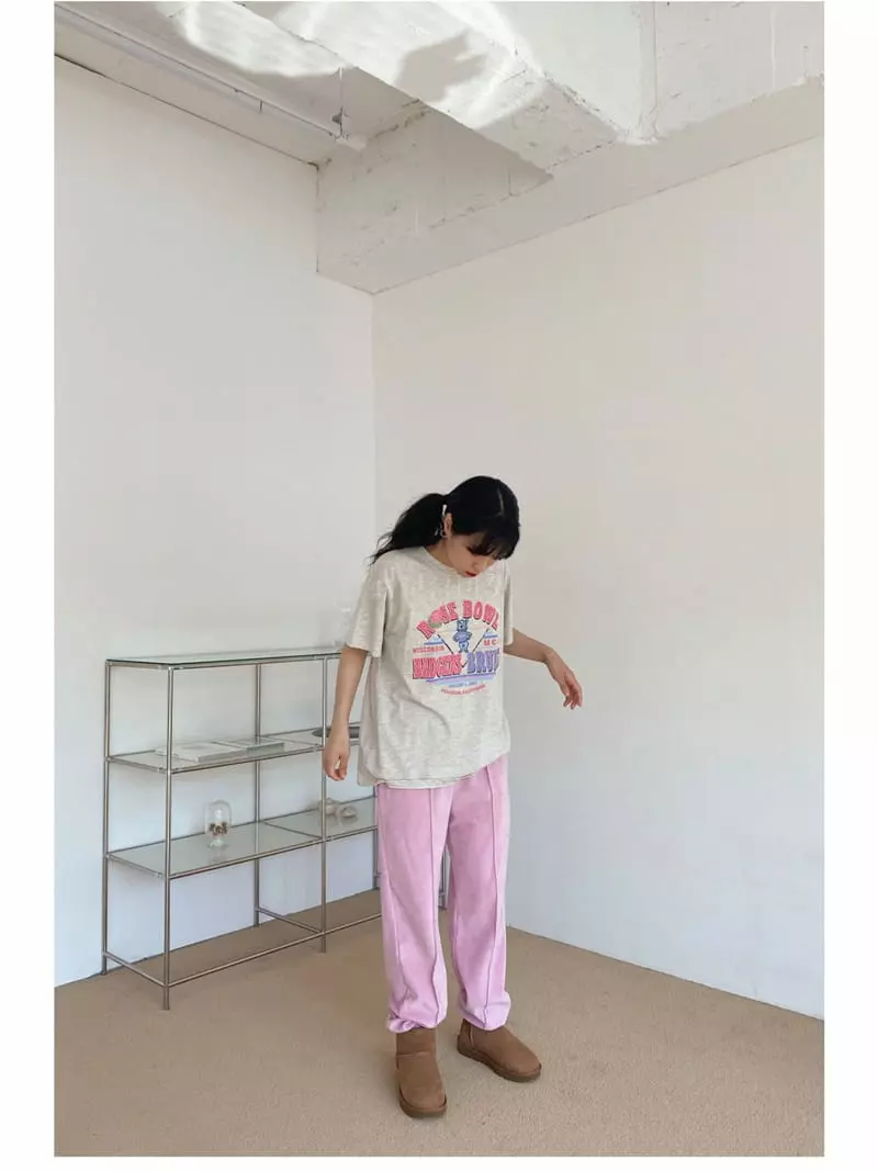 Sllow - Korean Women Fashion - #momslook - Loose Ball Tee - 2