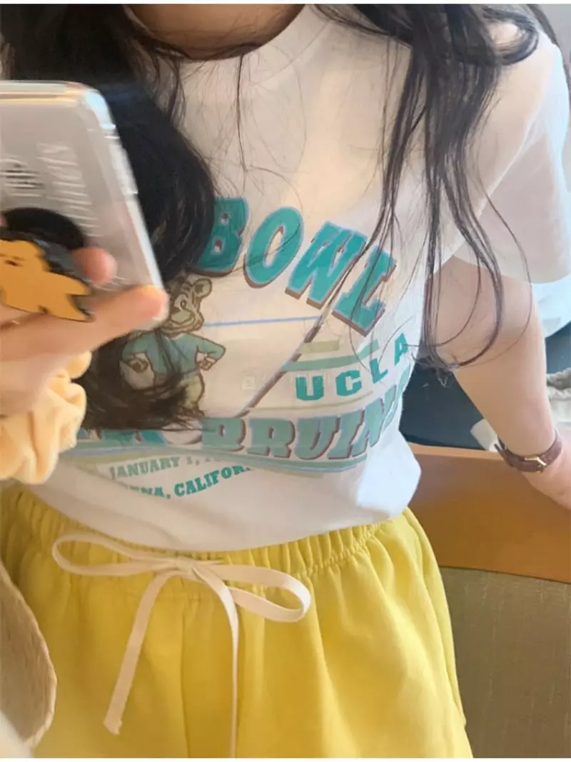 Sllow - Korean Women Fashion - #momslook - Loose Ball Mini Tee - 5