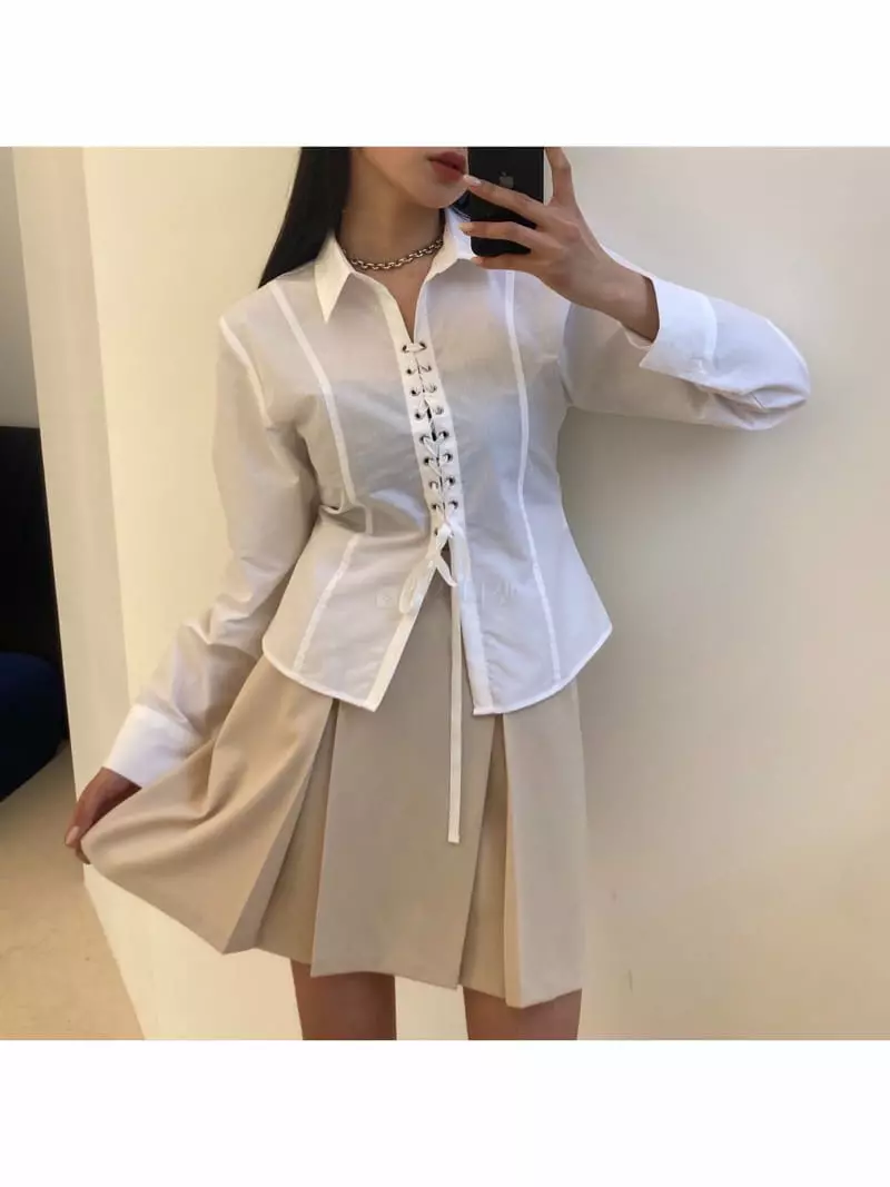 Sllow - Korean Women Fashion - #momslook - Gil More Soft Pleats Skirt - 3