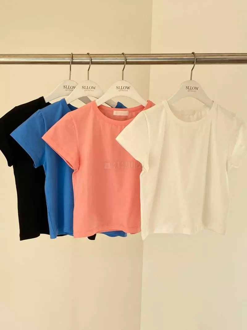 Sllow - Korean Women Fashion - #romanticstyle - Slower Babay Tee - 8