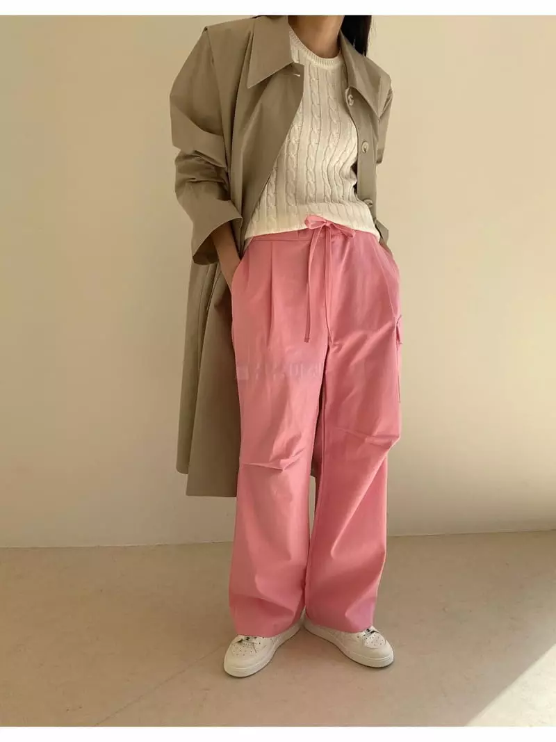 Sllow - Korean Women Fashion - #romanticstyle - Brini Pintuck Pants - 5