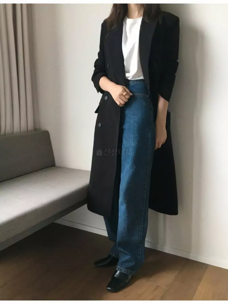 Sllow - Korean Women Fashion - #thelittlethings - Morden Over Long Coat - 3