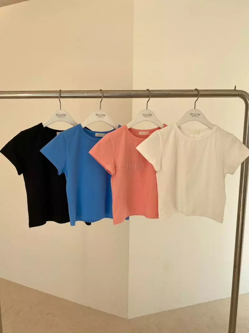 Sllow - Korean Women Fashion - #vintagekidsstyle - Slower Babay Tee - 5