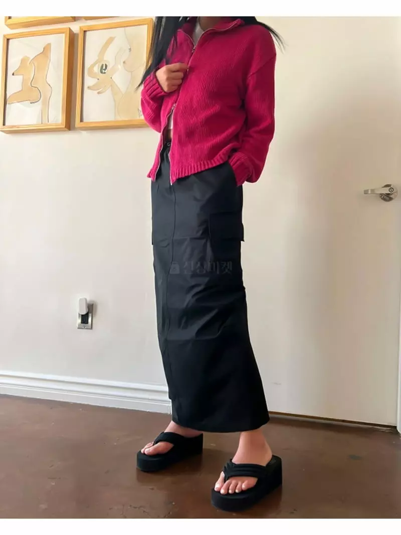 Sllow - Korean Women Fashion - #womensfashion - Two Way Zip-up Cardigan