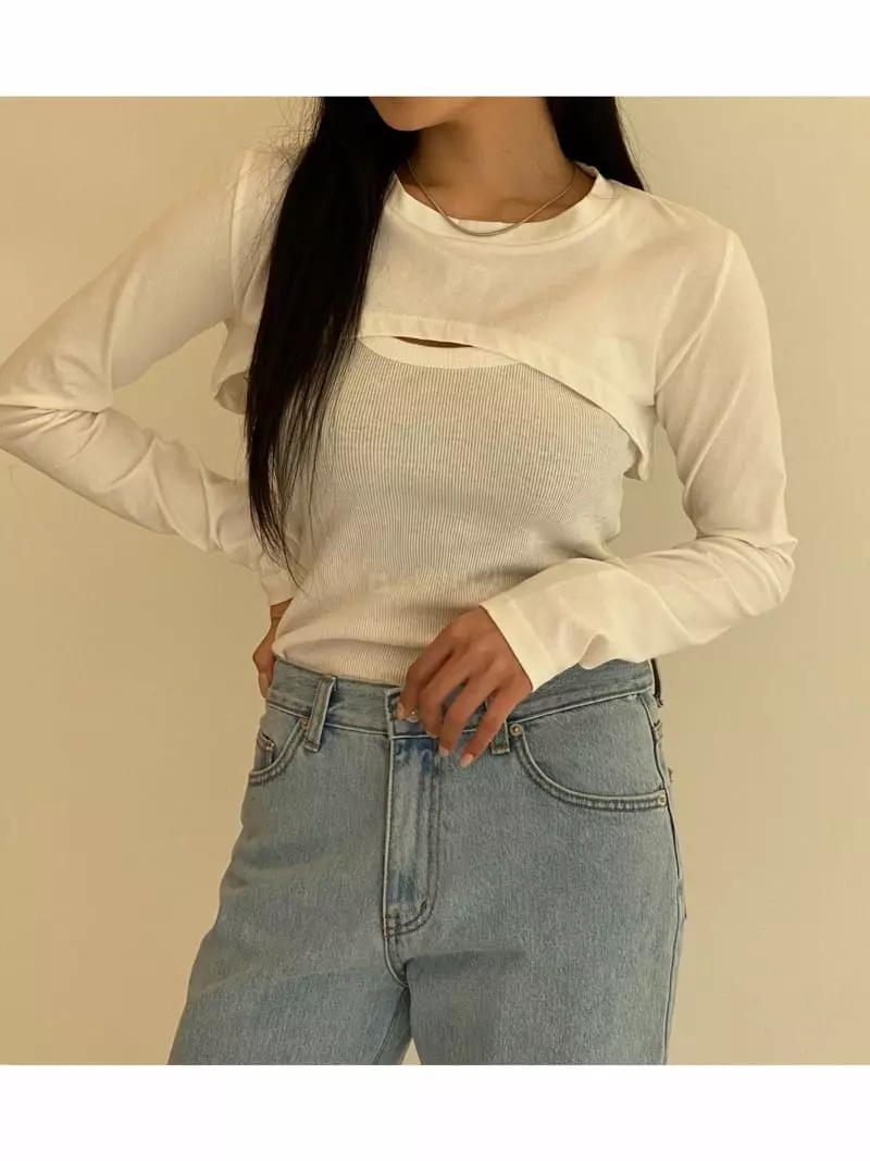 Sllow - Korean Women Fashion - #womensfashion - Easy Bolero Top - 3