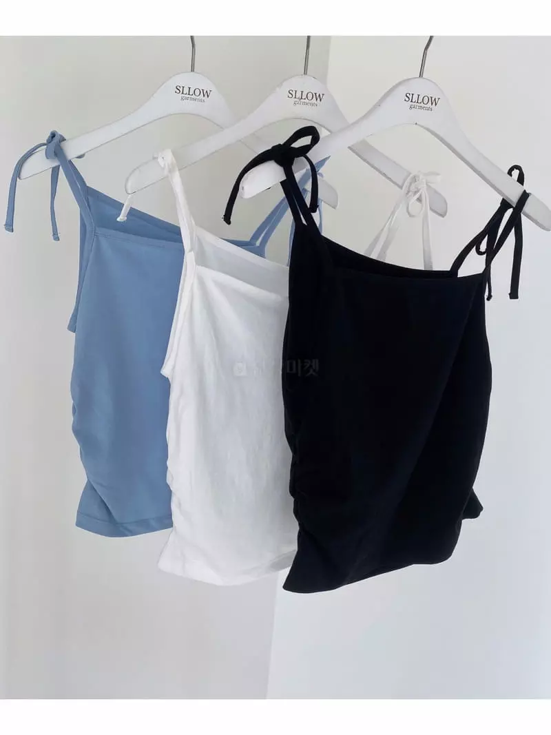 Sllow - Korean Women Fashion - #womensfashion - Unbal Shirring Top - 2