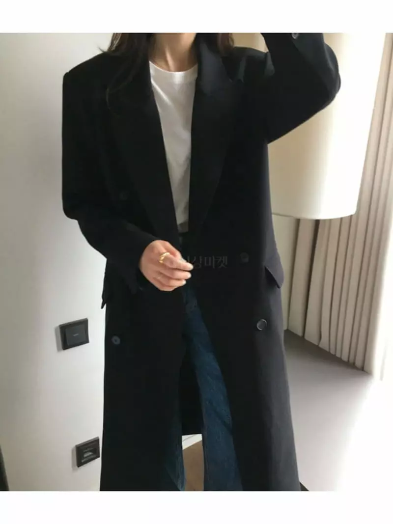 Sllow - Korean Women Fashion - #womensfashion - Morden Over Long Coat - 5