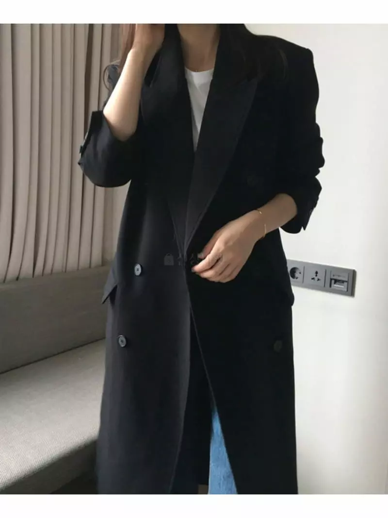 Sllow - Korean Women Fashion - #womensfashion - Morden Over Long Coat - 7