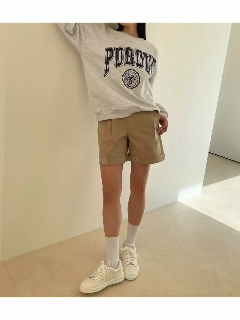 Sllow - Korean Women Fashion - #womensfashion - Roll-up Shorts - 10
