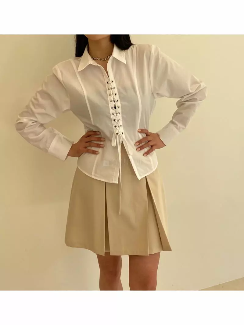Sllow - Korean Women Fashion - #momslook - Gil More Soft Pleats Skirt - 4